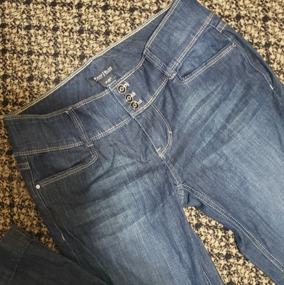 WHBMarket flare wide leg Jeans